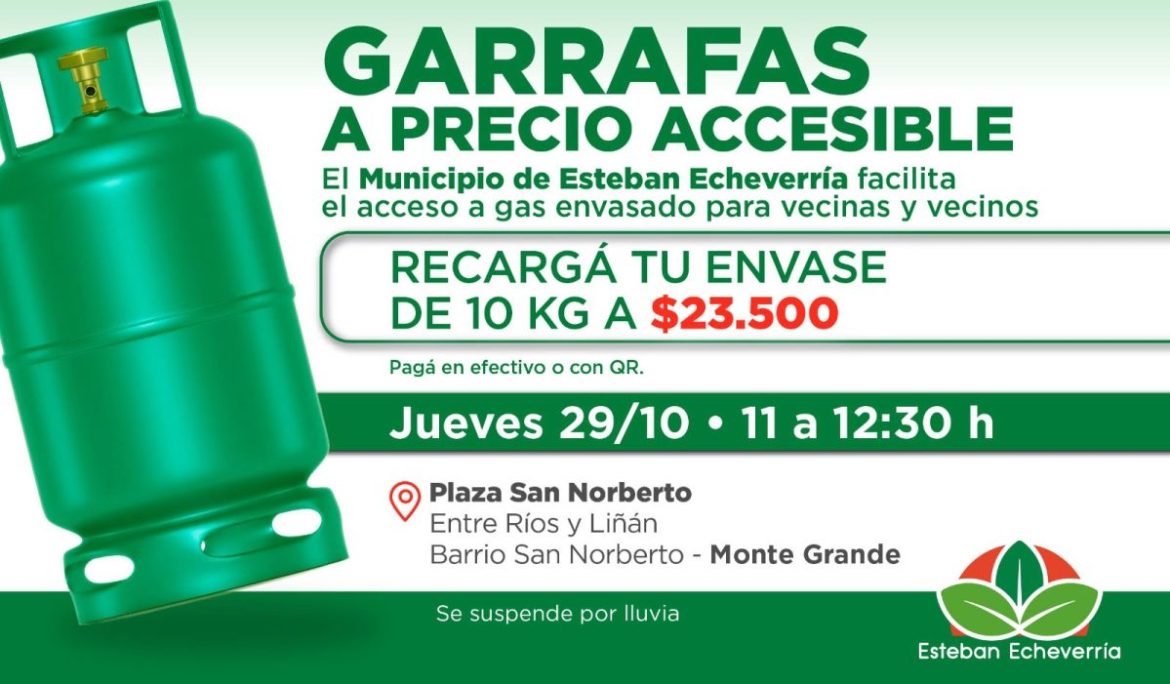 NUEVO OPERATIVO DE RECARGA DE GARRAFAS EN MONTE GRANDE 