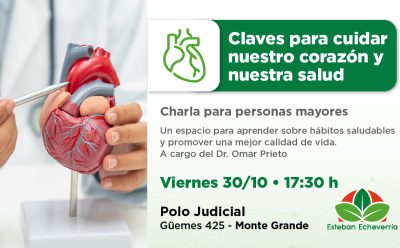 CHARLA PARA PERSONAS MAYORES: CLAVES PARA CUIDAR NUESTRO CORAZÓN Y NUESTRA SALUD